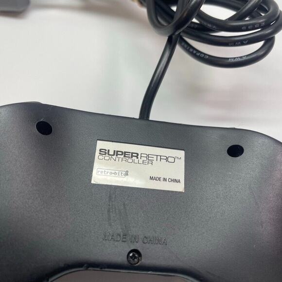 Lot of 2 Retro-bit SNES Super Nintendo Controller - Black Multi‎ Color Buttons - Picture 5 of 5